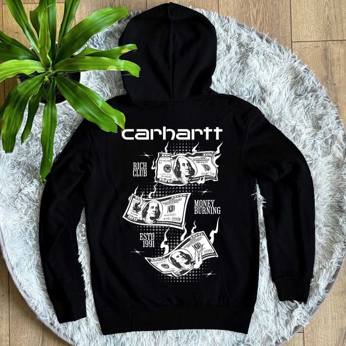 Skull / CARHARTT Кофта черная / XS S M L XL / Кархарт Худи Зипка