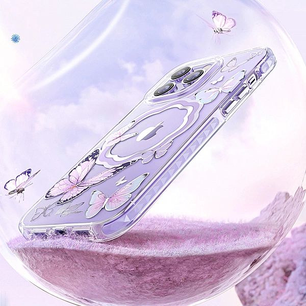 Kingxbar Butterfly Series magnetyczne etui iPhone 14 Plus MagSafe etui