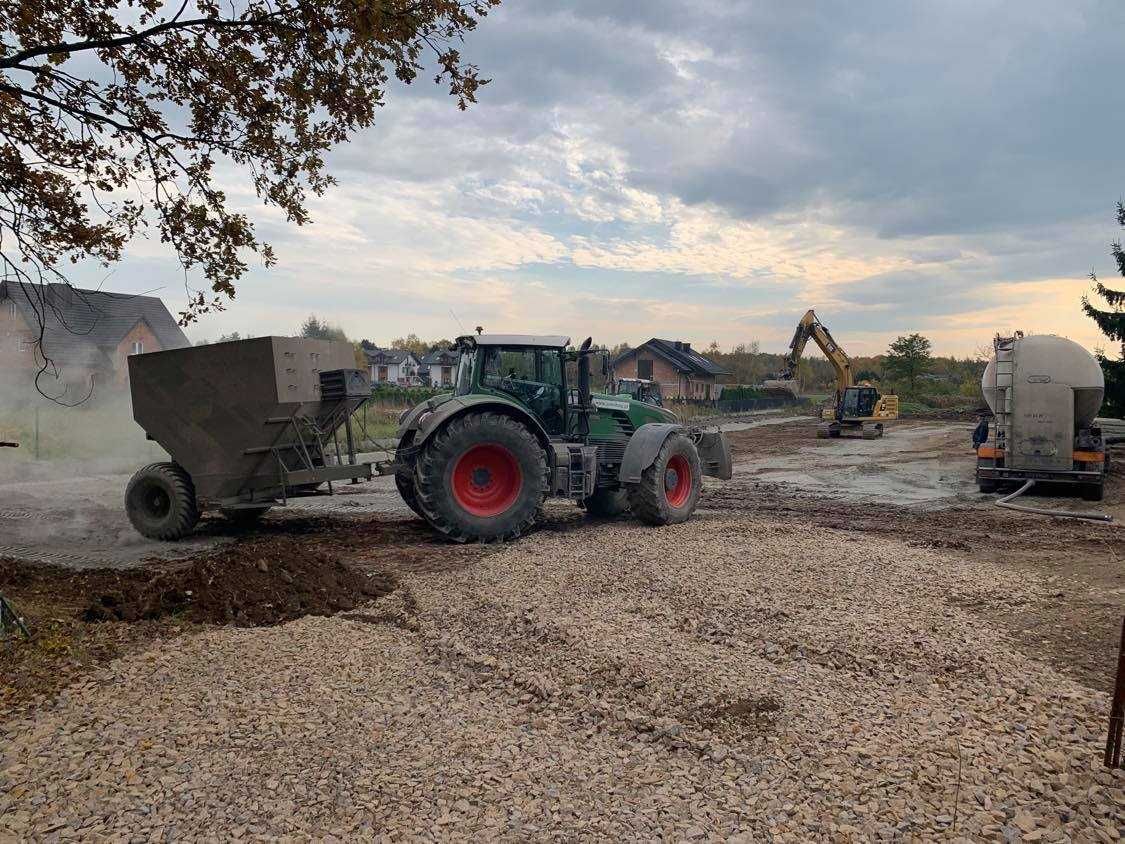 Stabilizacja Gruntu Stabilizator Recykler Roboty Ziemne Koparka Usługi