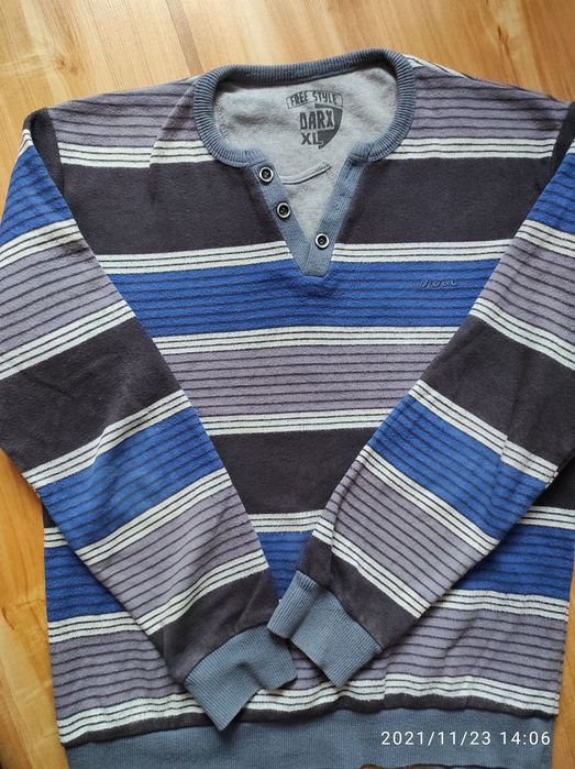 Sweter sweterek męski w paski M plus gratis dodatkowy sweterek !