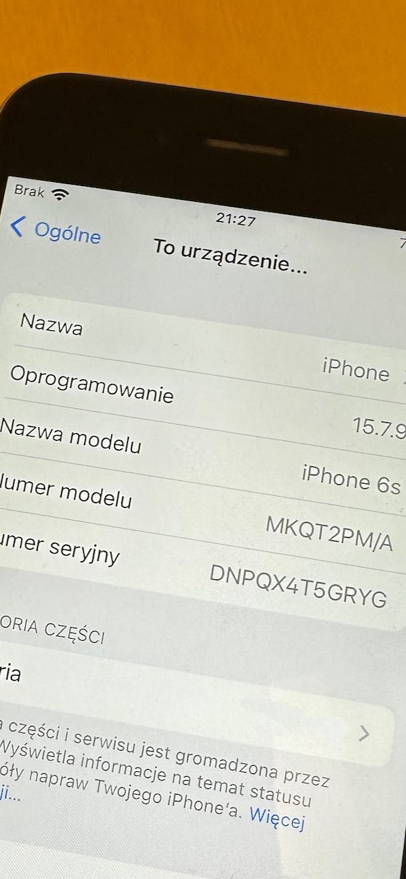 Apple iPhone 6s 128GB szary oryginalne etui skórzane