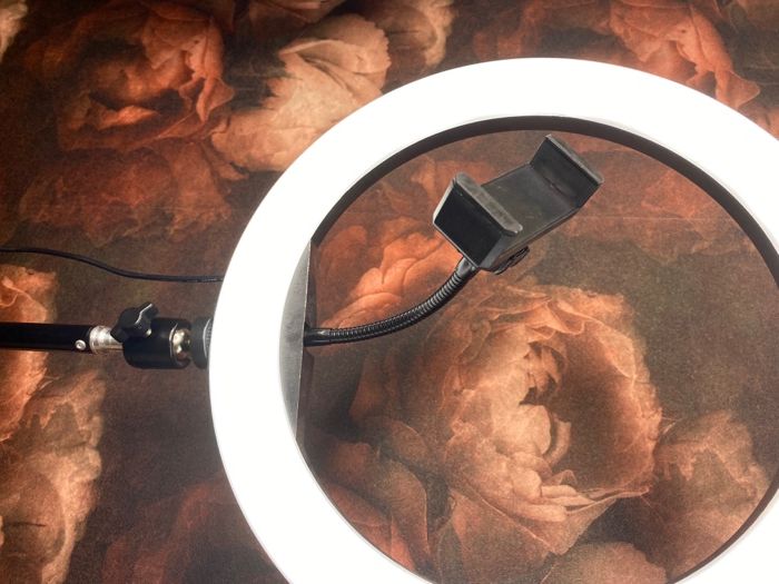 Кільцева лед LED лампа 30см з тримачем для телефону (кольцевая лампа)