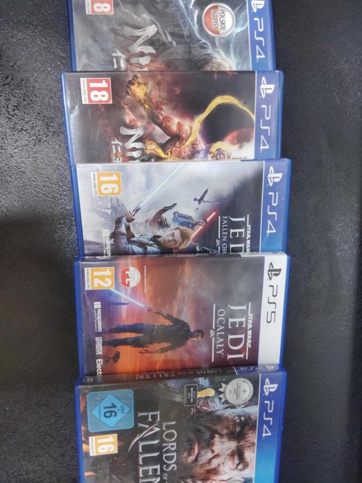 Zestaw 5 gier PS4/PS5 nioh,nioh 2, jedi, jedi ps5, lords