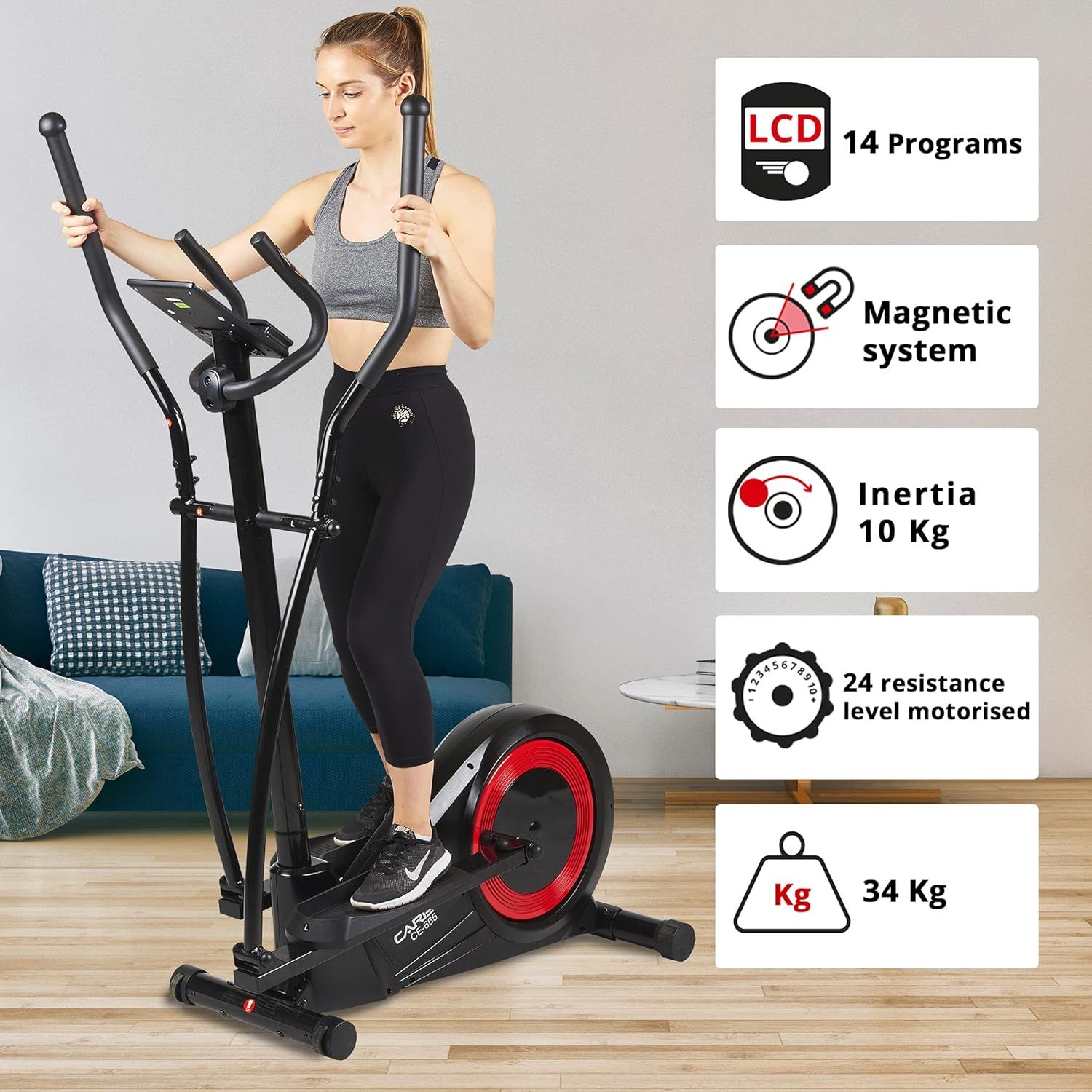 Orbitrek CARE Fitness CE-665 21 programów do 120 kg