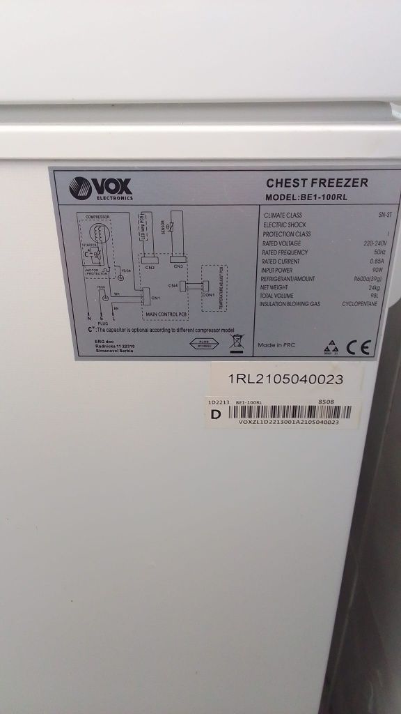 Freezer menos de 2 anos de uso