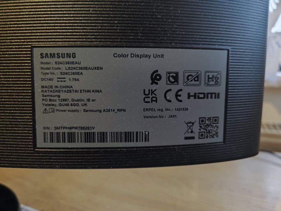 Monitor Samsung S24C360EAU 24" Full HD VA 75Hz Zakrzywiony