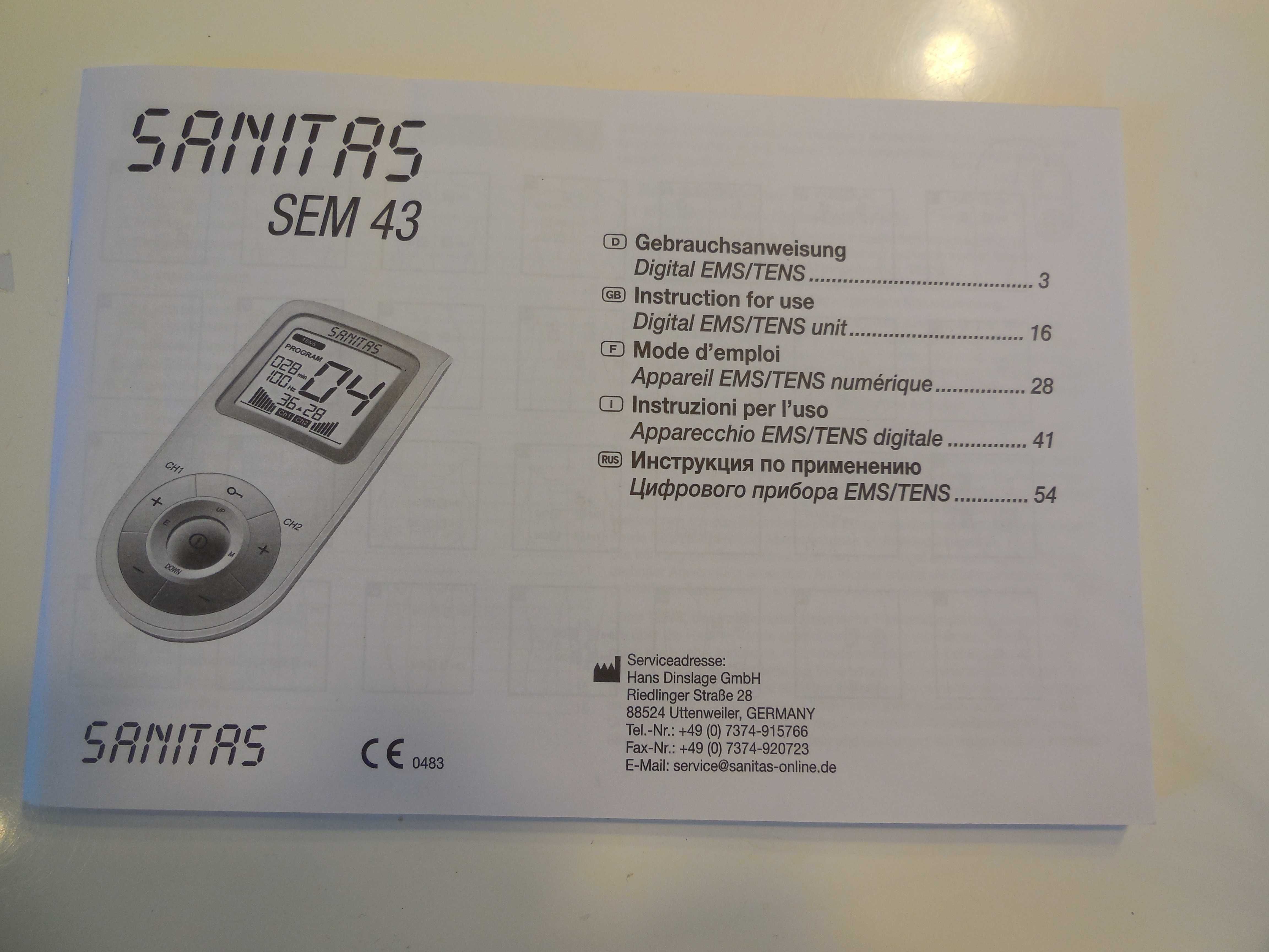 Sanitas Digital EMS/TENS unit elektrostymulator