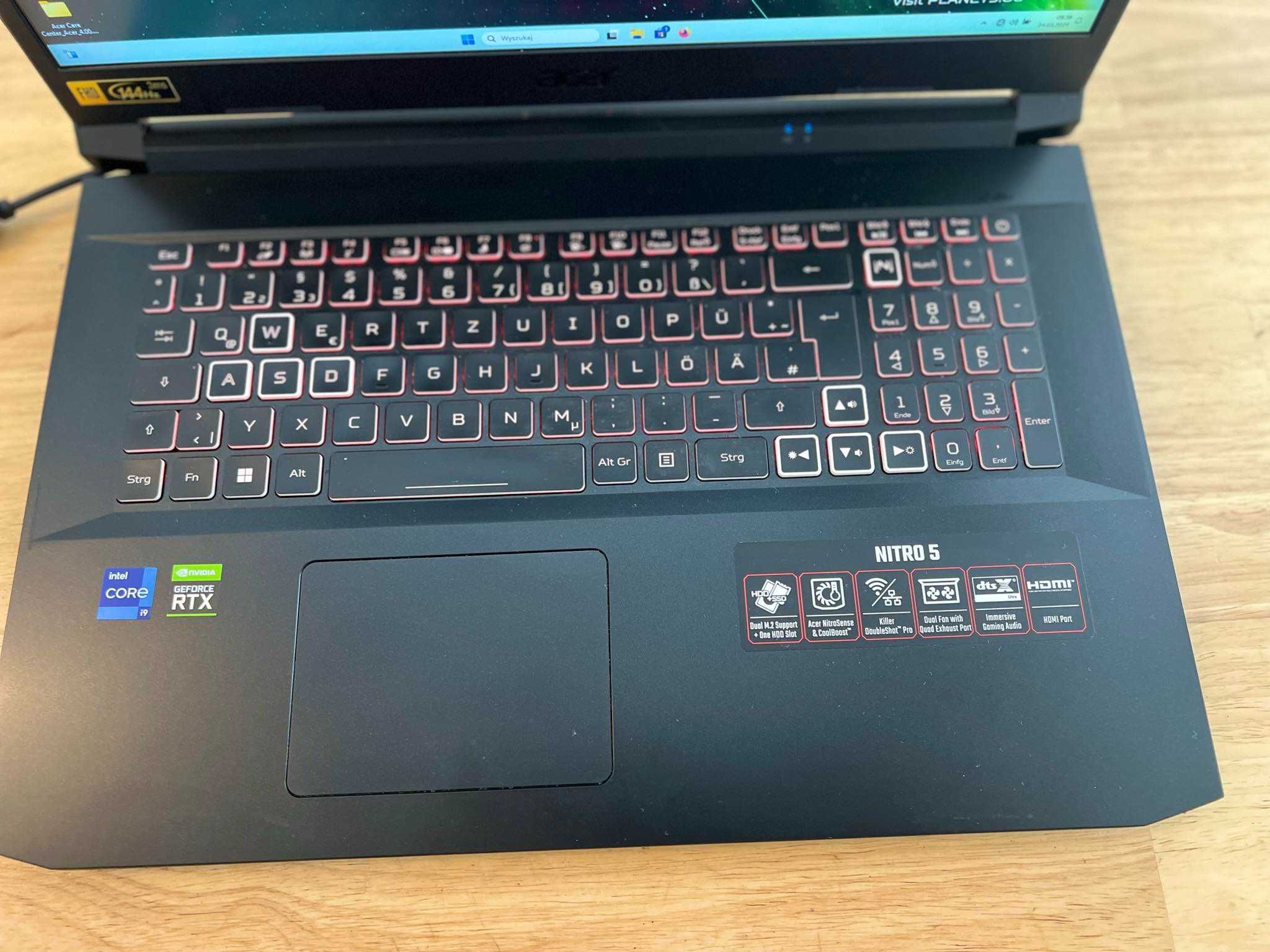 Laptop gamingowy Acer Nitro 5, i9 rtx3060