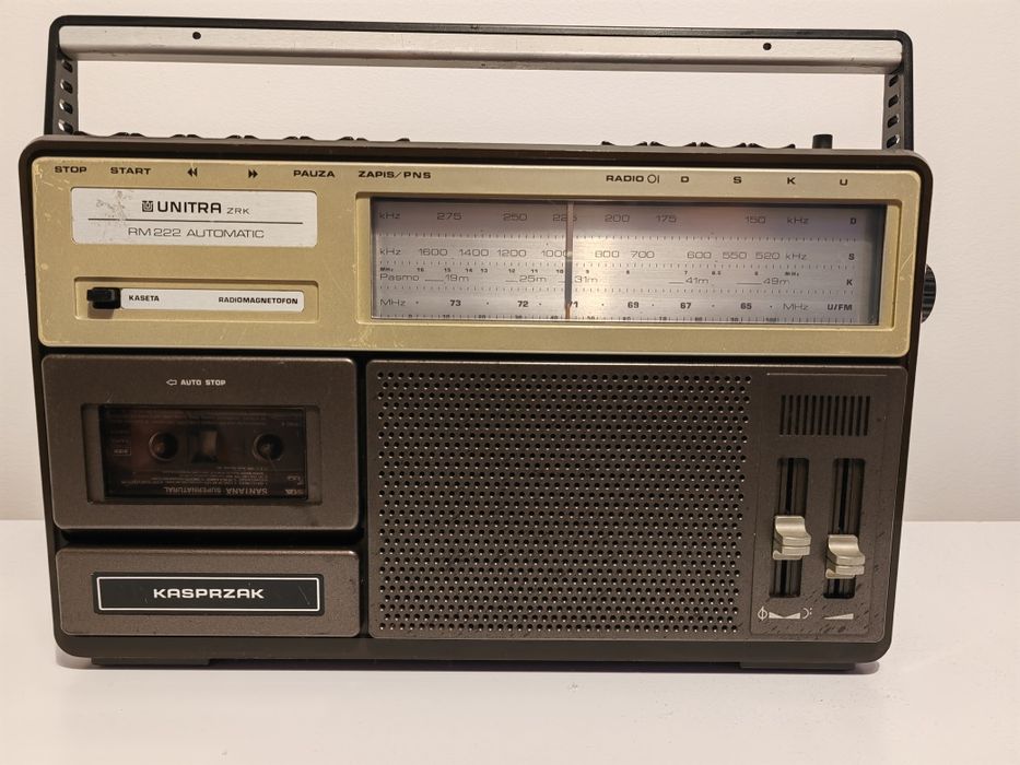 Radiomagnetofon Unitra Kasprzak Nowy UKF *Sprawny  PRL Vintage 80"