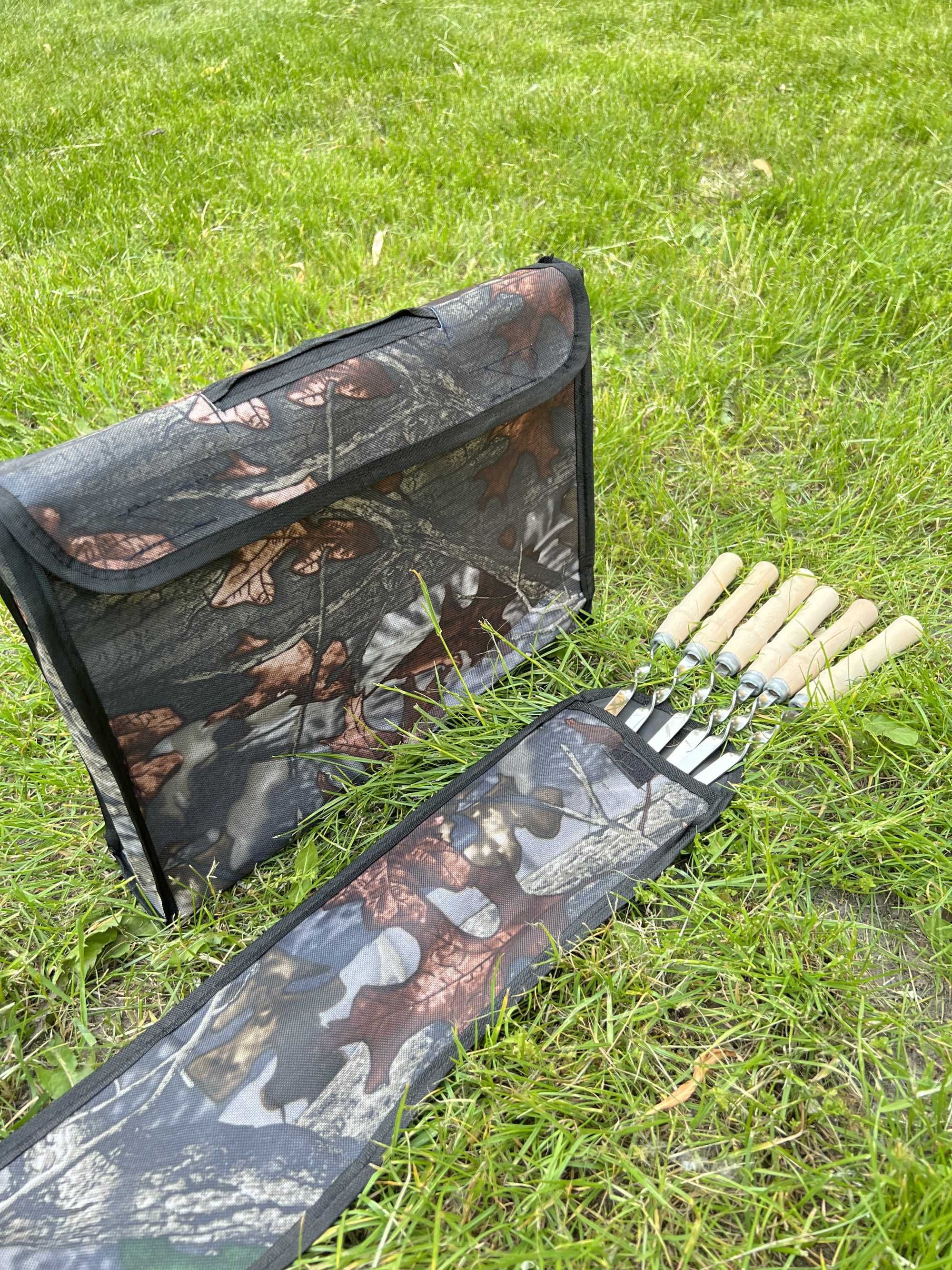 Składany mangal grill walizka na 6 szaszłyków prezent BBQ мангал