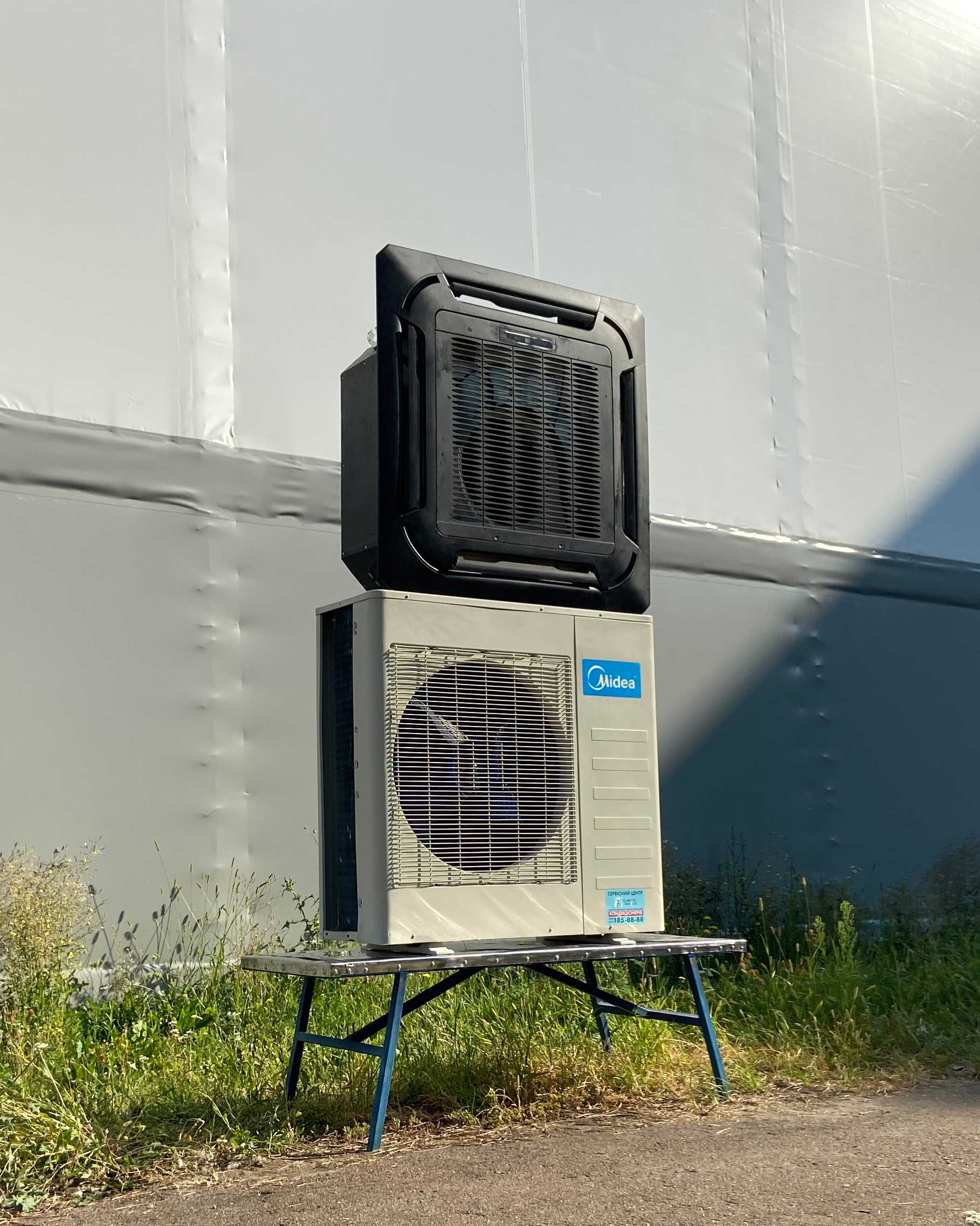 Кондиционер кассетный потолочный Midea 36 б/у до 110 м2 монтаж сервис