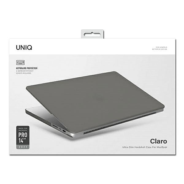 Etui Uniq Claro na MacBook Pro 14'' (2021) - przezroczysto-szary