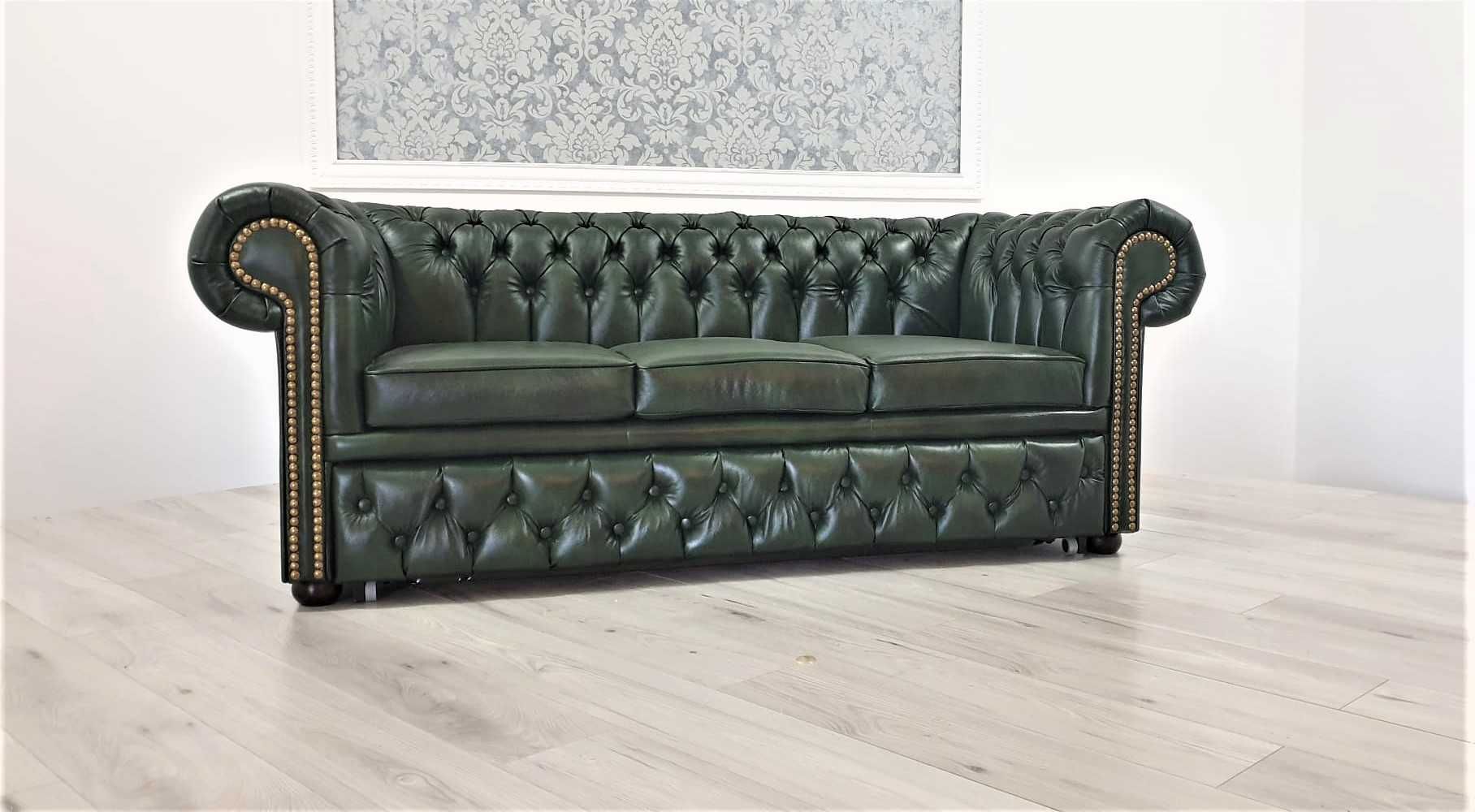 Sofa Chesterfield Classic DUO - Rozkładana Producent Skóra