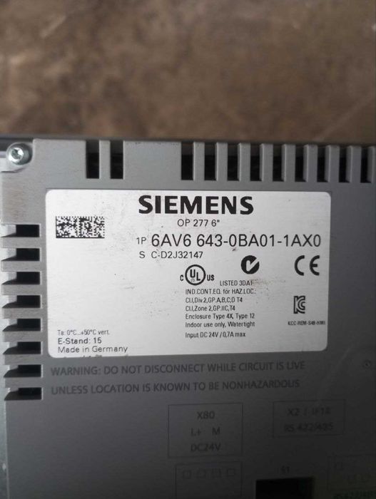 Панель управління Siemens 6av6643-0ba01-1ax0
