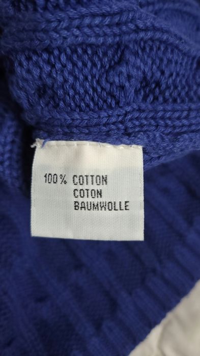 Sweter niebieski warkocz ala burberry