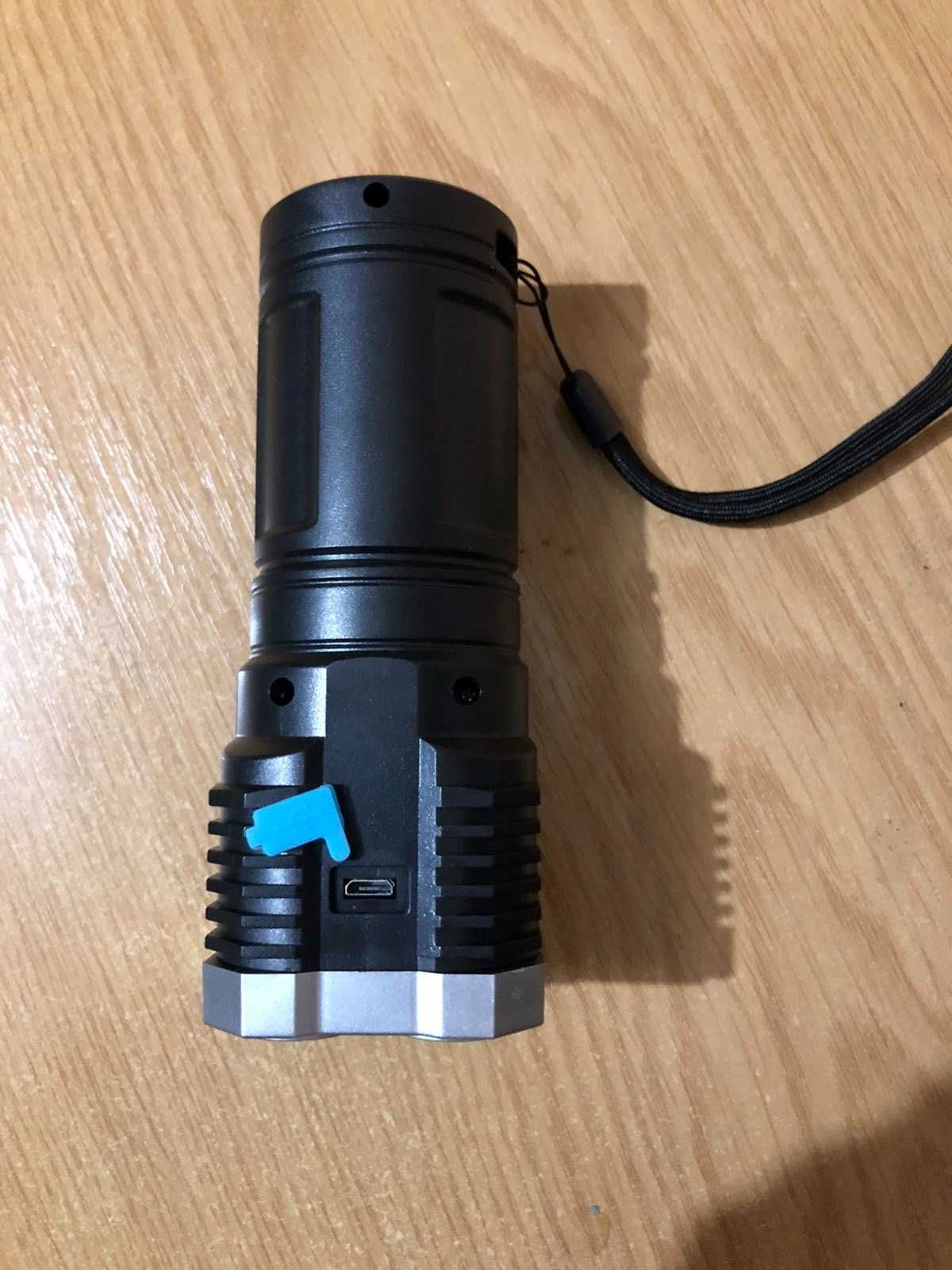 Мощный аккумуляторный фонарь X509/S03-4LED+COB з/у USB-micro