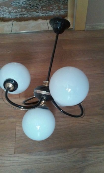 Lampa sufitowa 4 płomienna, kolor czarny