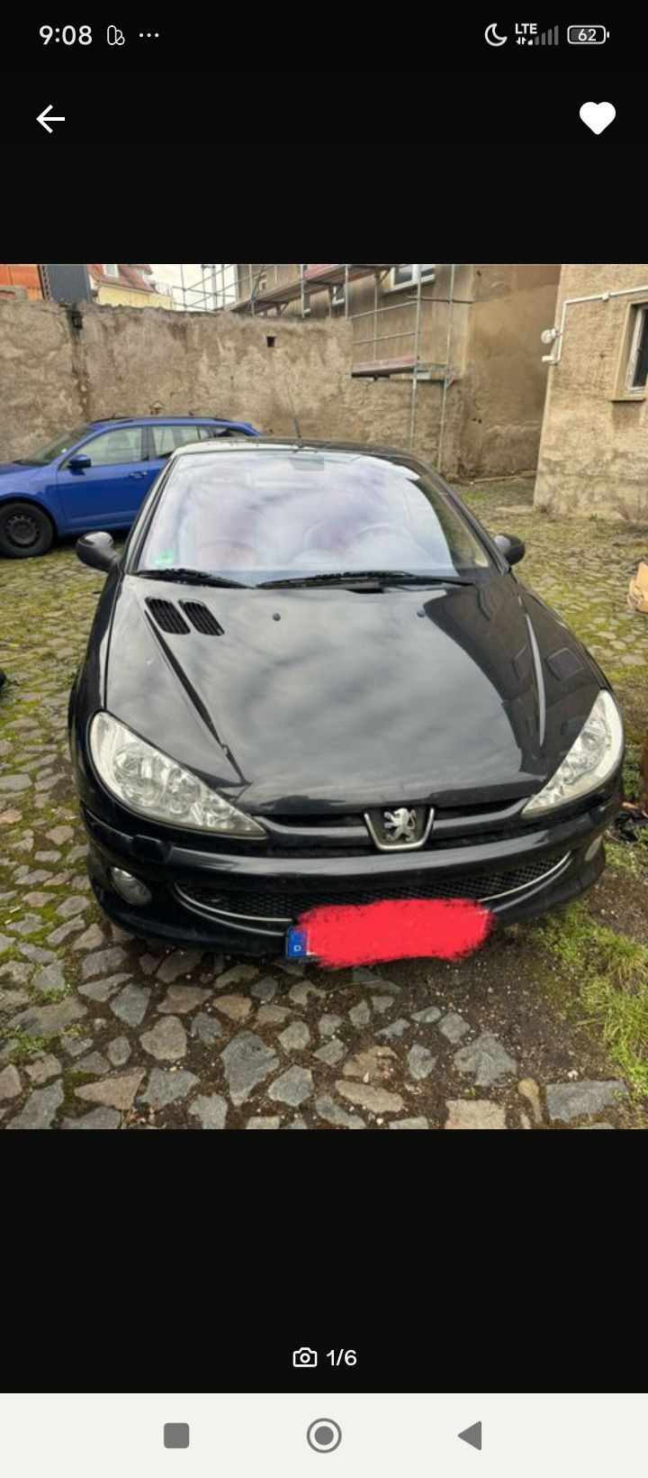 Peugeot 206 CC Cabrio skóra 2004