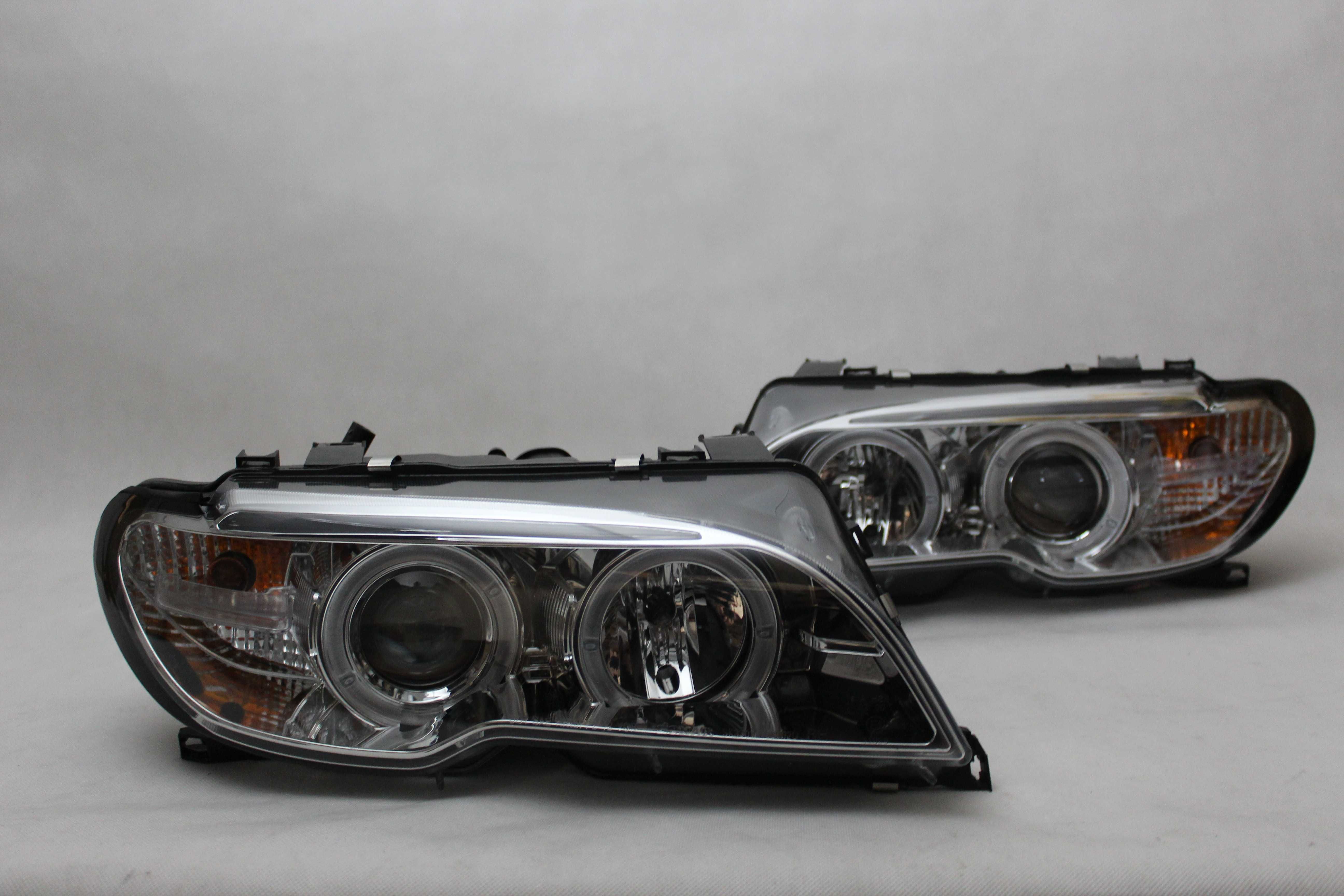 Lampy przednie przód BMW E46 COUPE 03-06 D2S CCFL LED XENON RINGI CHRO