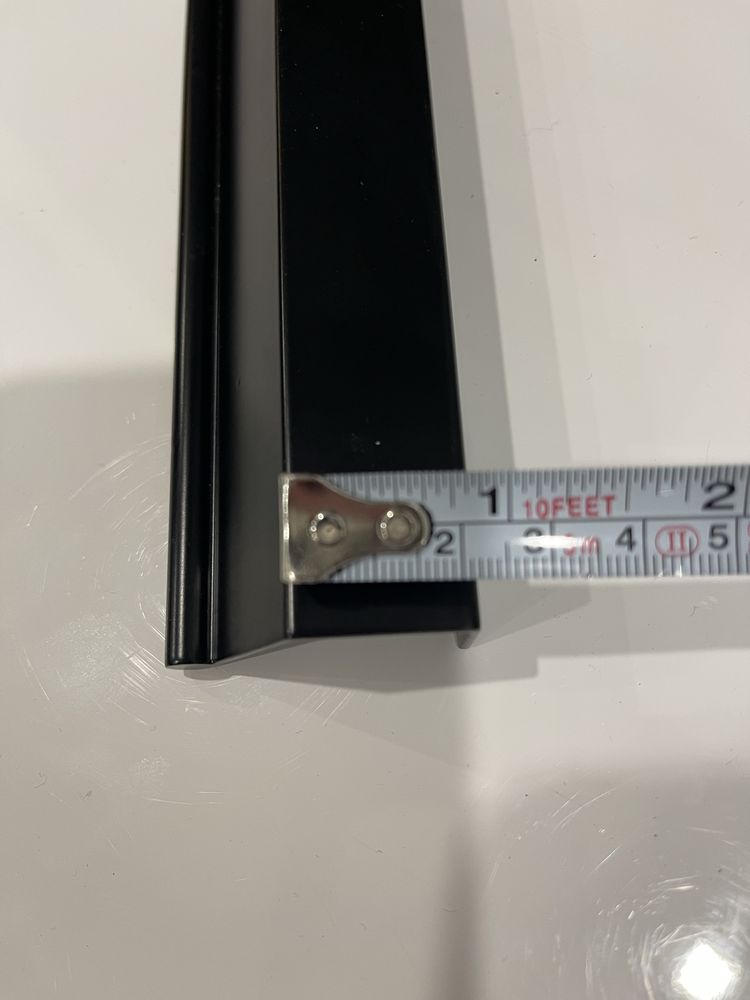 Uchwyt pochwyt krawędziowy metal do szuflady szafki czarny 2szt.  15cm
