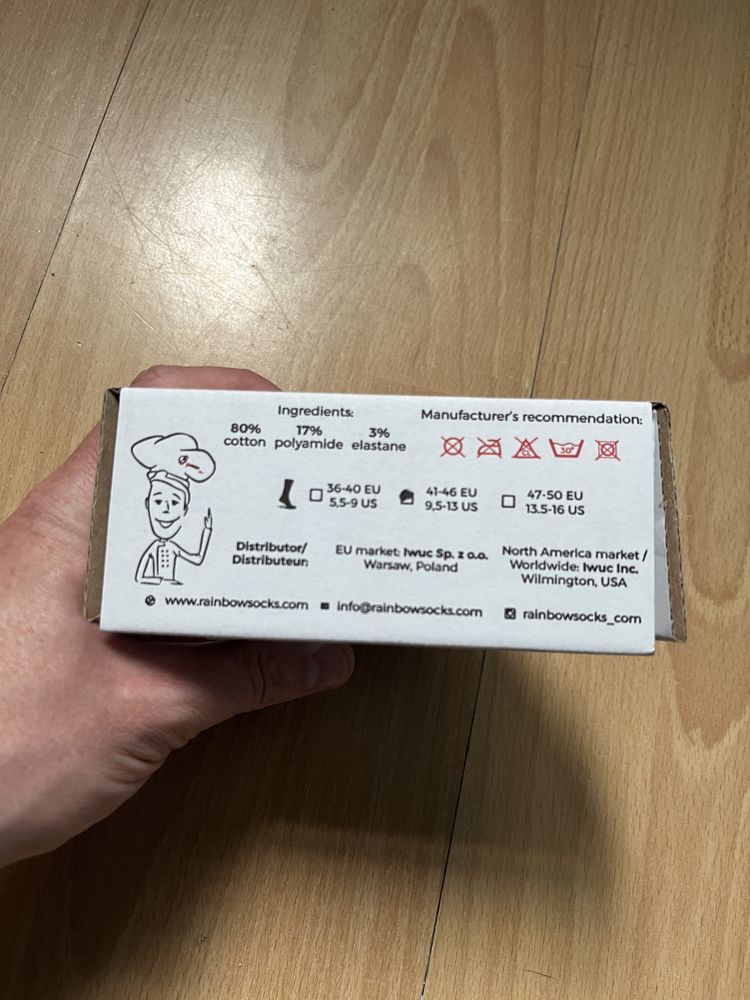 Skarpetki pizza w pudełku 1 para "Rozmiar 41-46"