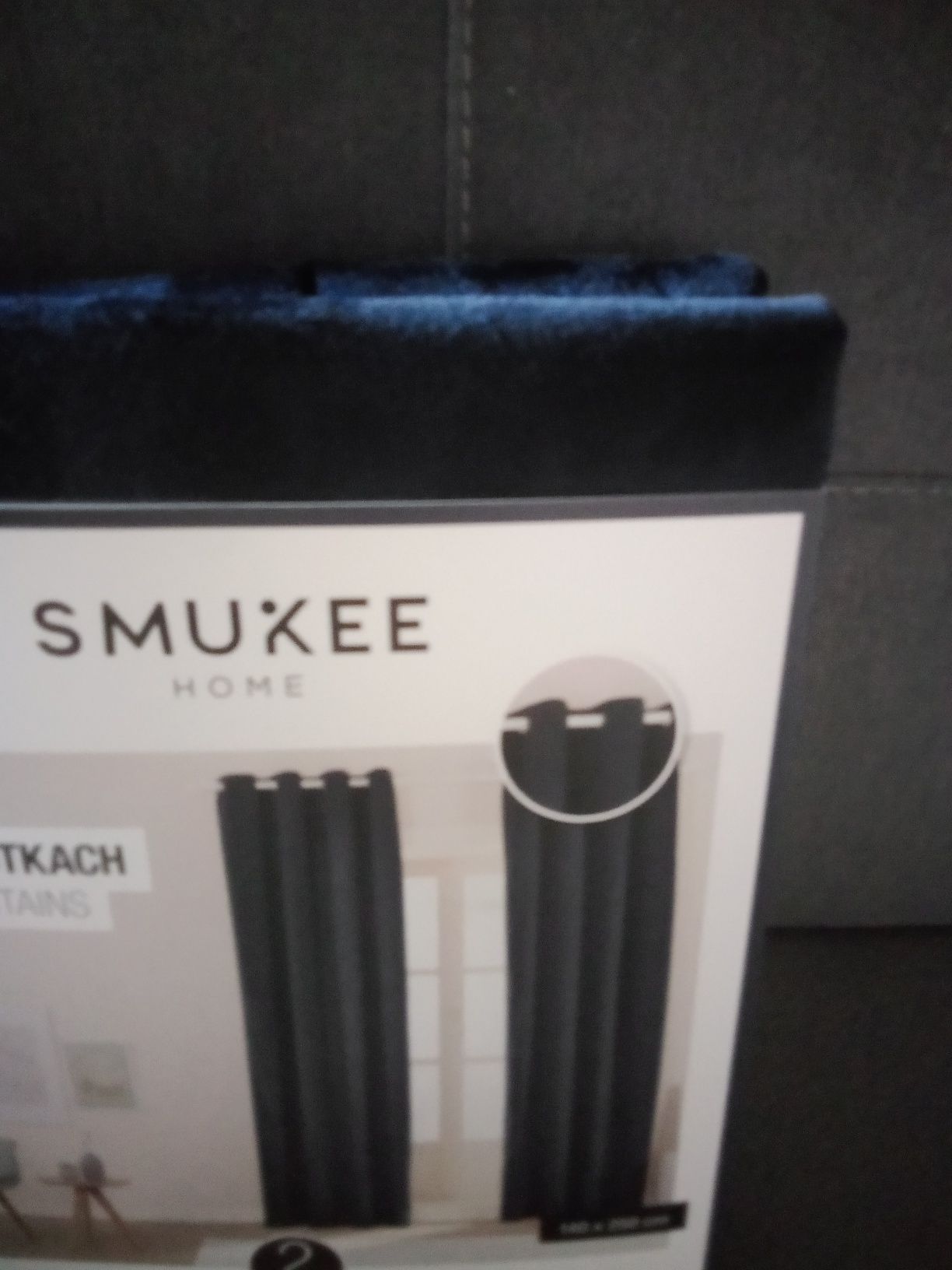 2 zasłony aksamitne welurowe welwetowe SMUKEE 2x zasłona na kółkach