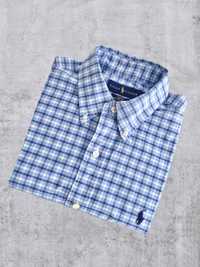 Niebieska koszula w kratkę Polo RLL Ralph Lauren luxury shirt M