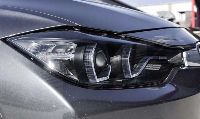 Lampy przednie przód BMW F30 11-15 H7 LED BAR RINGI 3D DRL Black NOWE