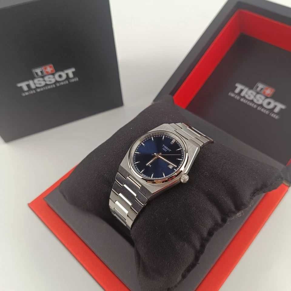 Годинник синій Tissot prx powermatic 80 Топовий