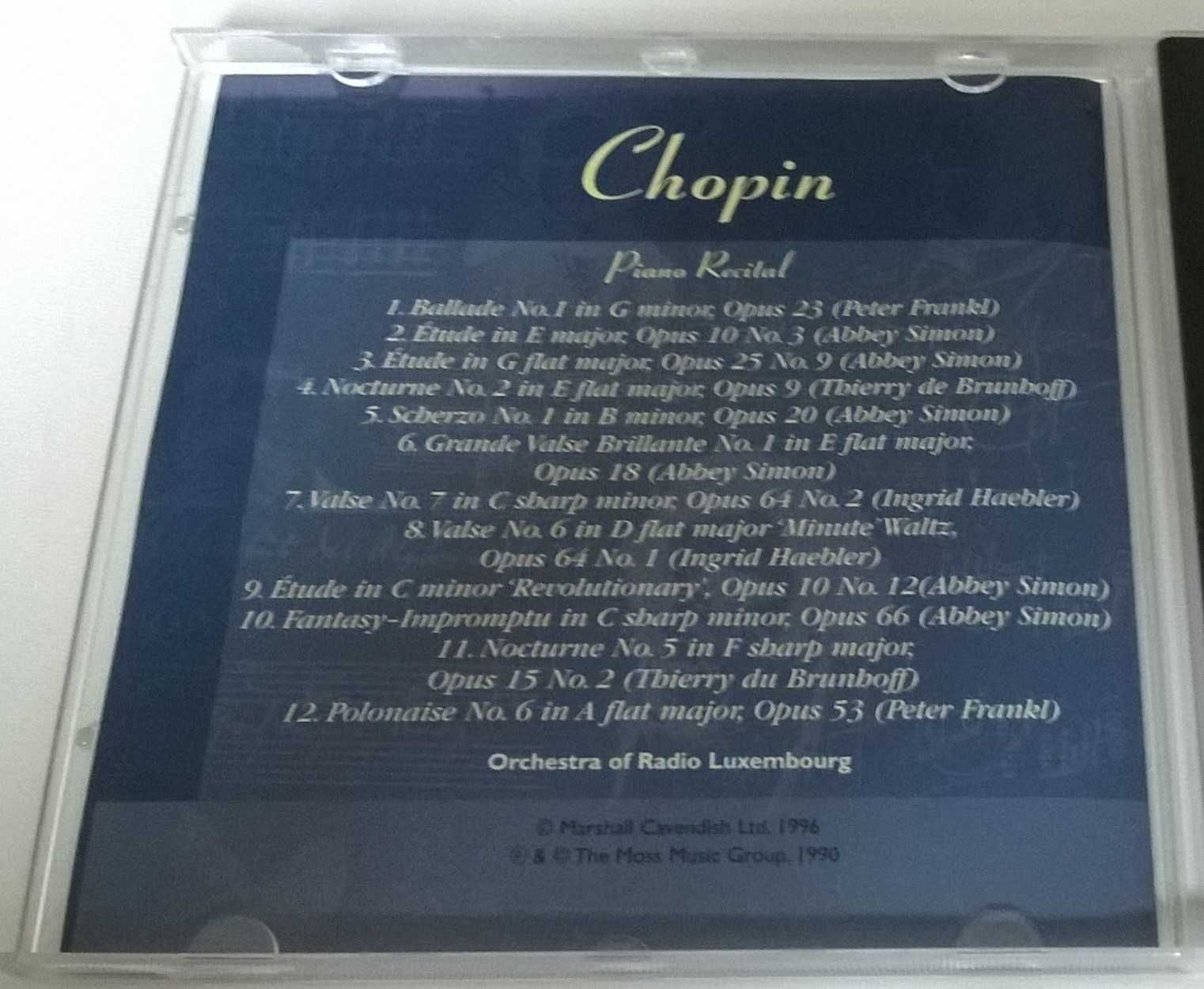 CHOPIN Piano Recital The Great Composers 1CD