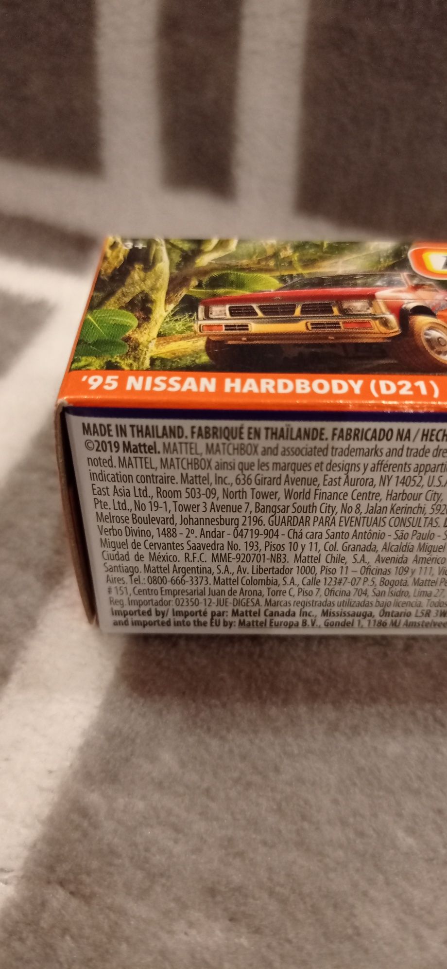 Matchbox 95 Nissan Hardbody (D21) pudełko