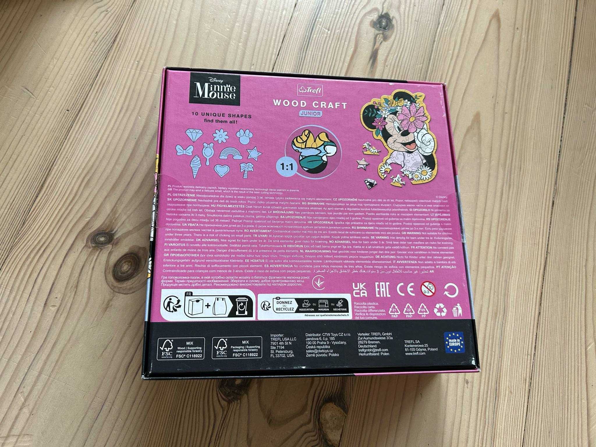 Puzzle drewniane Minnie Mouse Trefl 50 elementów