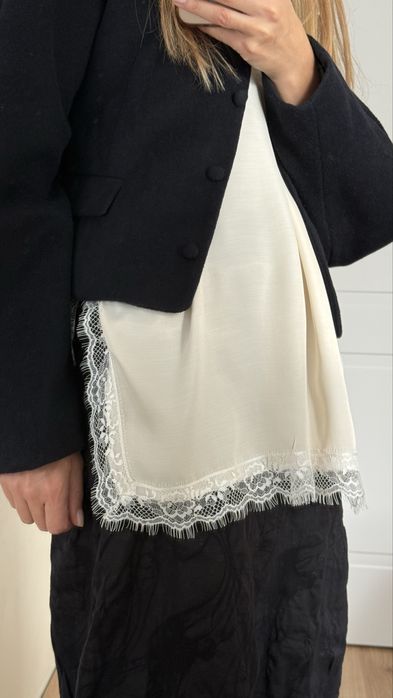 Майка, топ  мереживо, S/M, L-XL, 100% віскоза