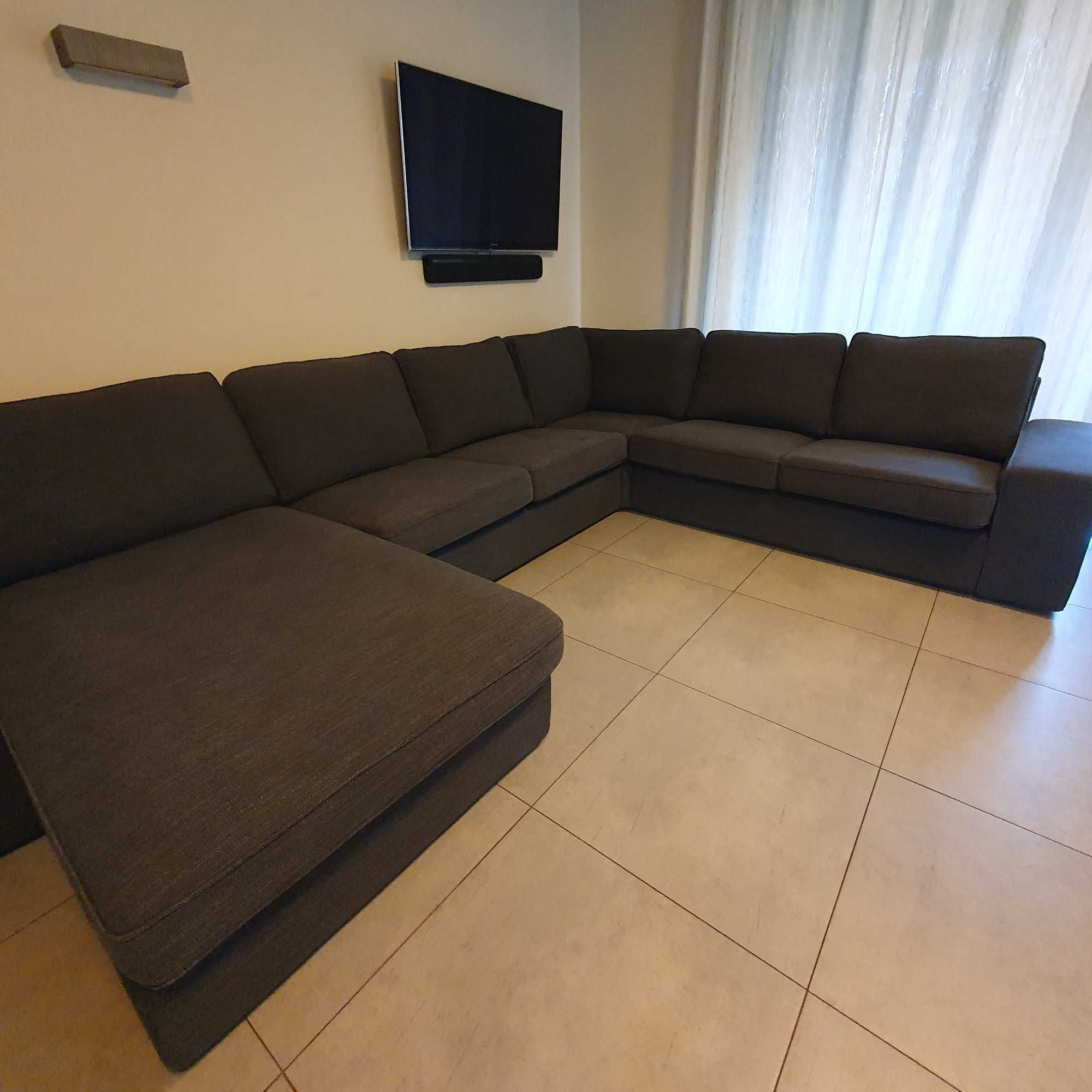 Narożna sofa z szezlągiem antracyt, Ikea_KIVIK  - rezerwacja