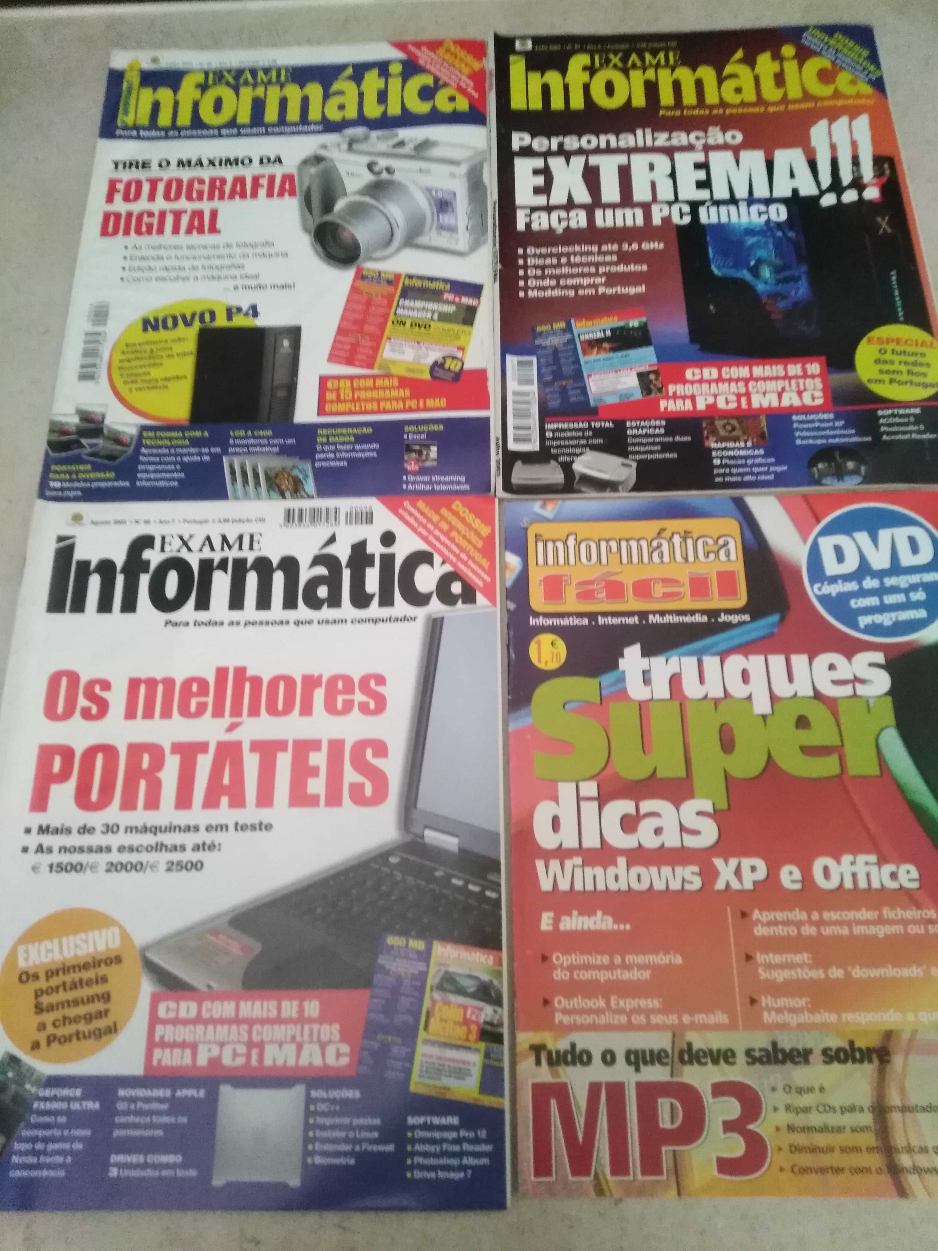 3 revistas exame informática + oferta de revista informática fácil.