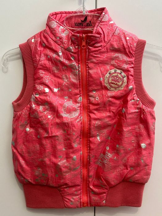 Dwustronna kamizelka bezrękawnik 140 różowy