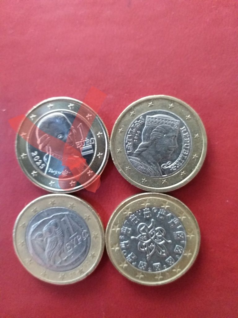 Moneta 1 euro Łotwa i inne