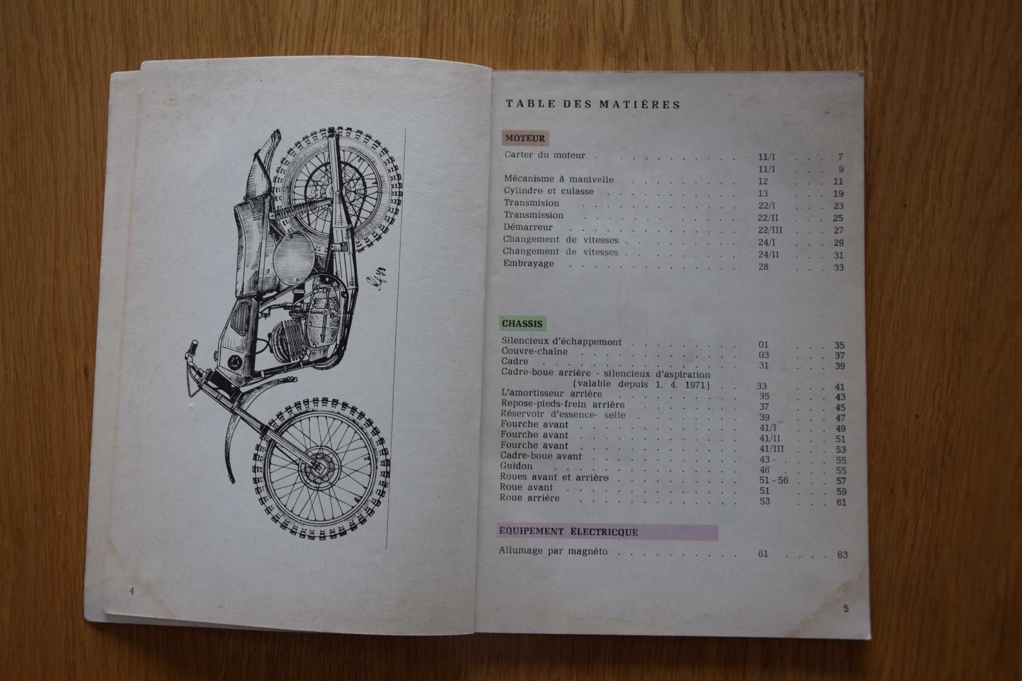 Instrukcja Katalog CZ moto cross jawa mz wsk junak komar