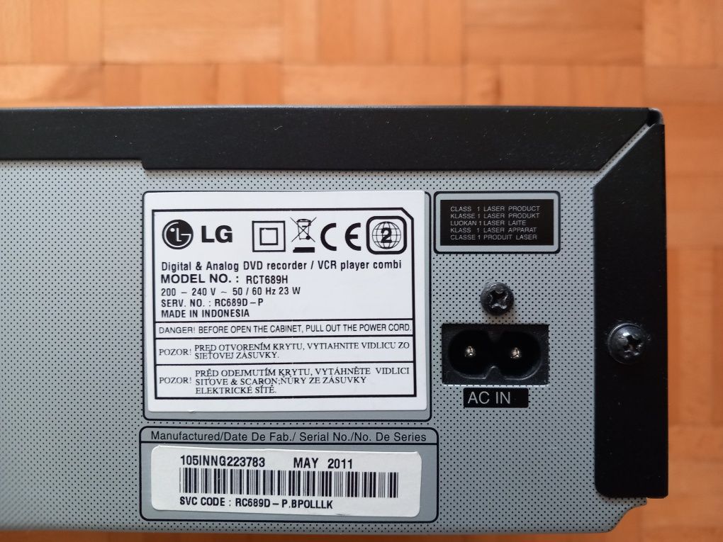LG RCT689H VHS z Nagrywarką CD CDRW 6HD HIFI Stereo