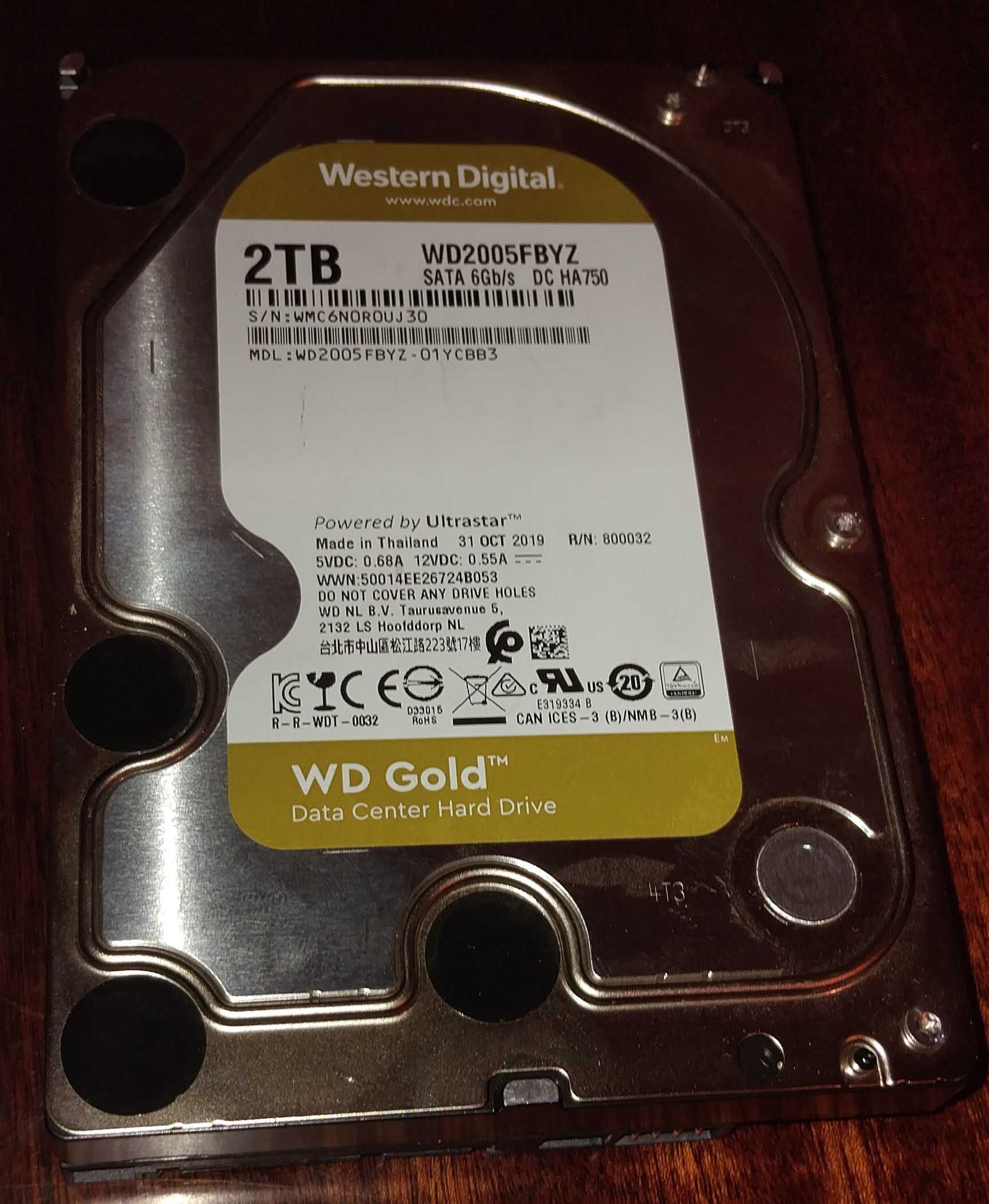 Жорсткі диски WD Gold 2TB