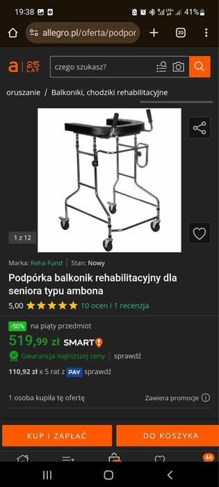 Balkonik rehabilitacyjny