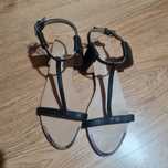 Dorothy Perkins sandałki czarne bardzo wygodne sandały r. 38 z paskami