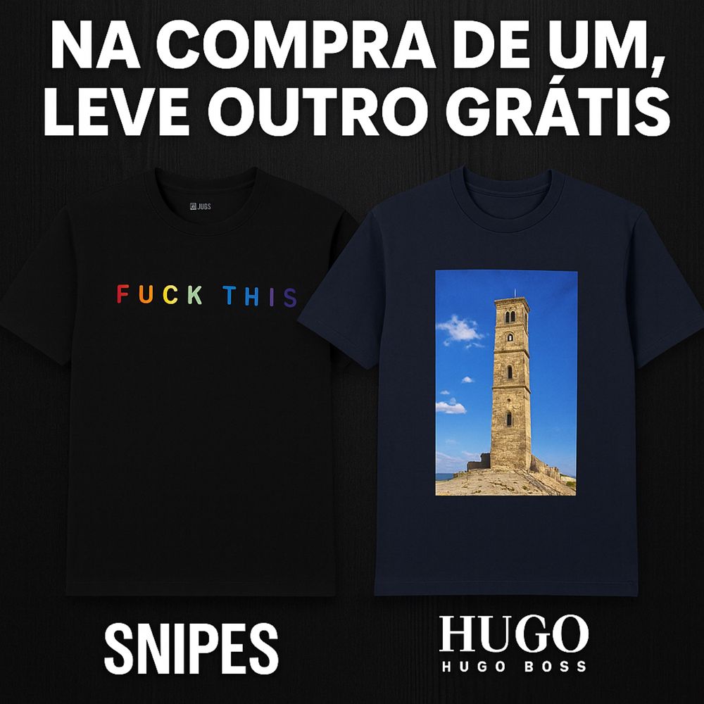 Pack T-Shirts Hugo Boss + Snipes (Originais, Tamanho S)