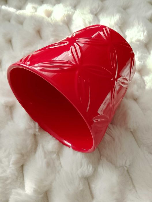 IKEA nowa czerwona doniczka osłonka Marry Christmas Świeta
