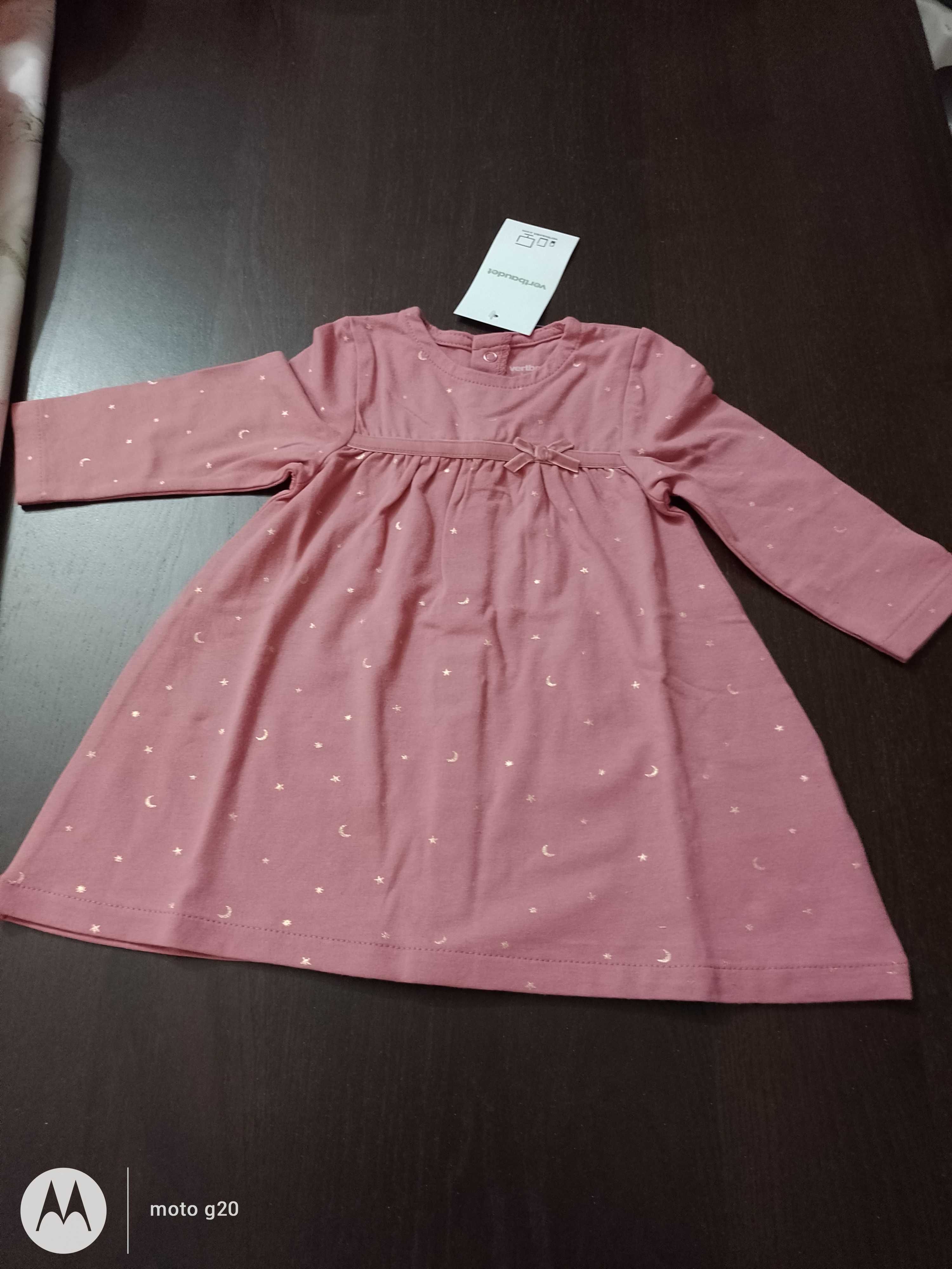 Lindo vestido rosa para 6 meses