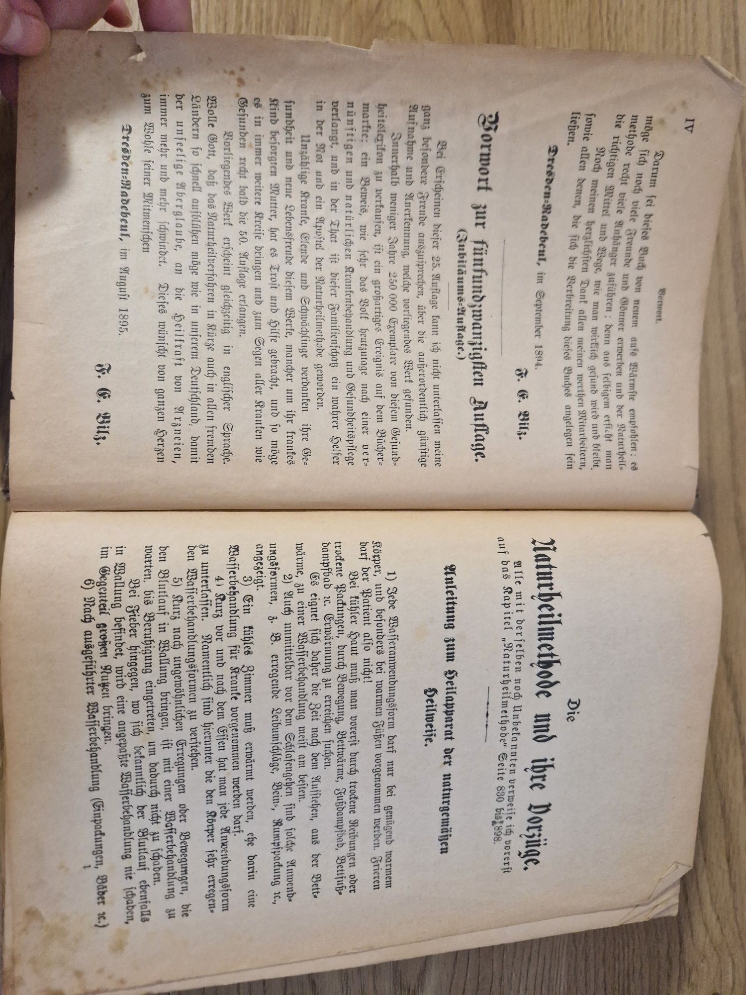 Książka Bilz - Das neue Naturheilverfahren 1894