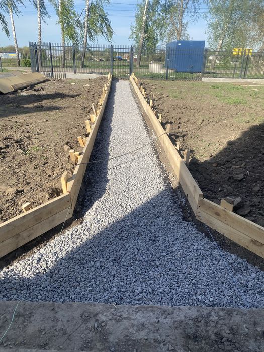 Бетонні роботи. Відмостки. Фундаменти. Площадки. Доріжки. Тераси.