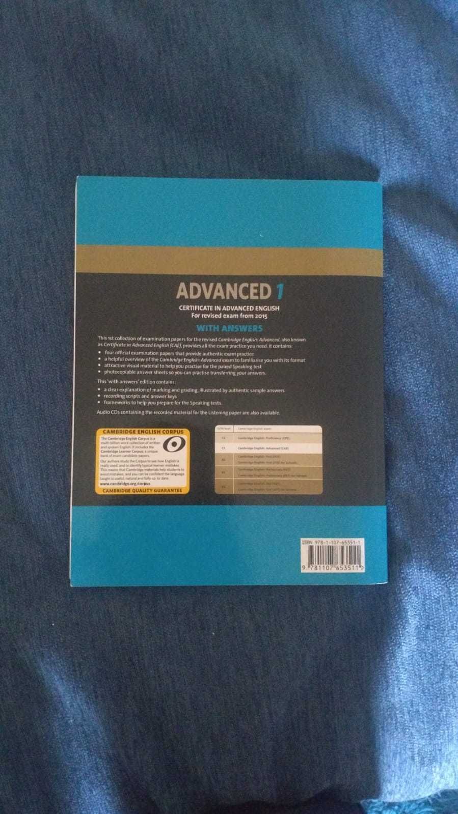 livro de preparação para o exame Advanced CAE Cambridge School
