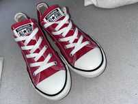 Niskie czerwone converse conversy r.34 wkl.21 cm