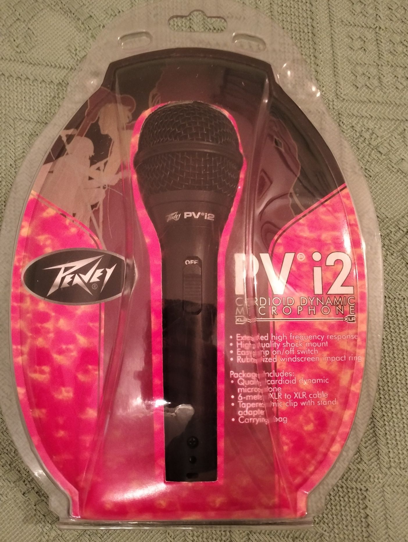 Microfone peavey PVI-2 fundido em aço+tripé estensivel